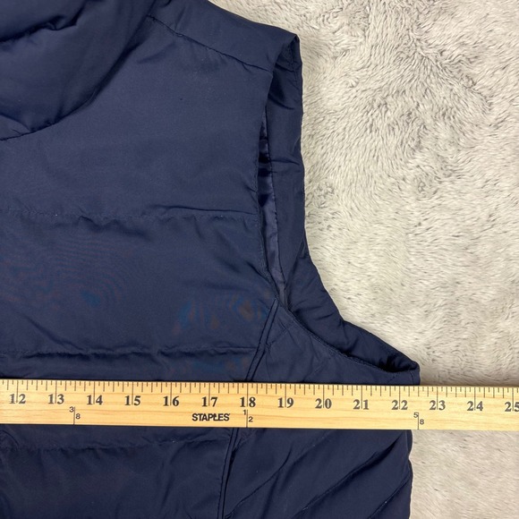 Talbots Plus Down Puffer Vest Size 1X Navy Blue Preppy Mature Classic - Picture 7 of 8